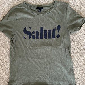 J.Crew Green Graphic Tee